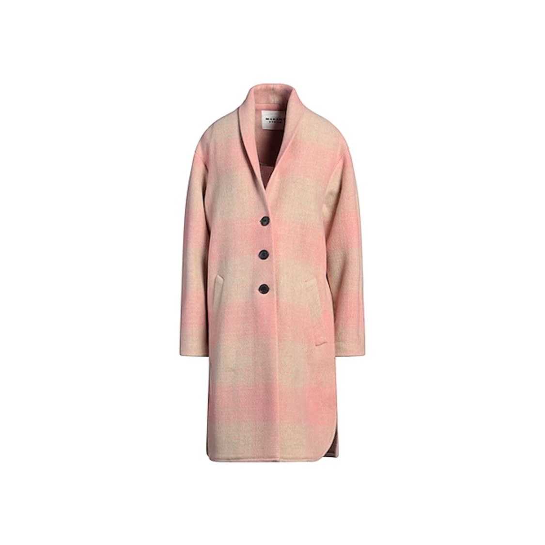 Isabel Marant Étoile Gabriel Check Coat In Pink