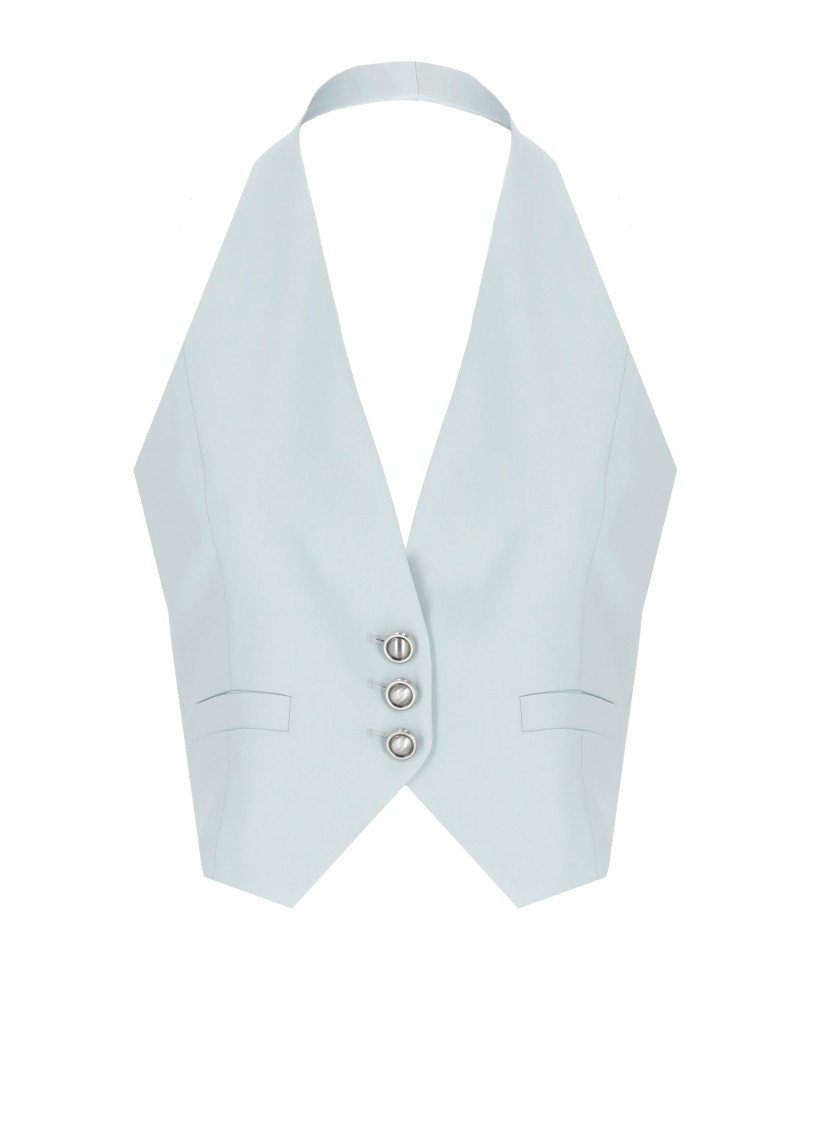 Shop Pinko Light Blue Moretta Vest
