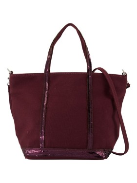 トートバッグ L Zippe Shopper Bag - Vanessa Bruno - Linen - Pink Linen L Zipped Cabas Tote Shoulder carry, zip closure Garnet