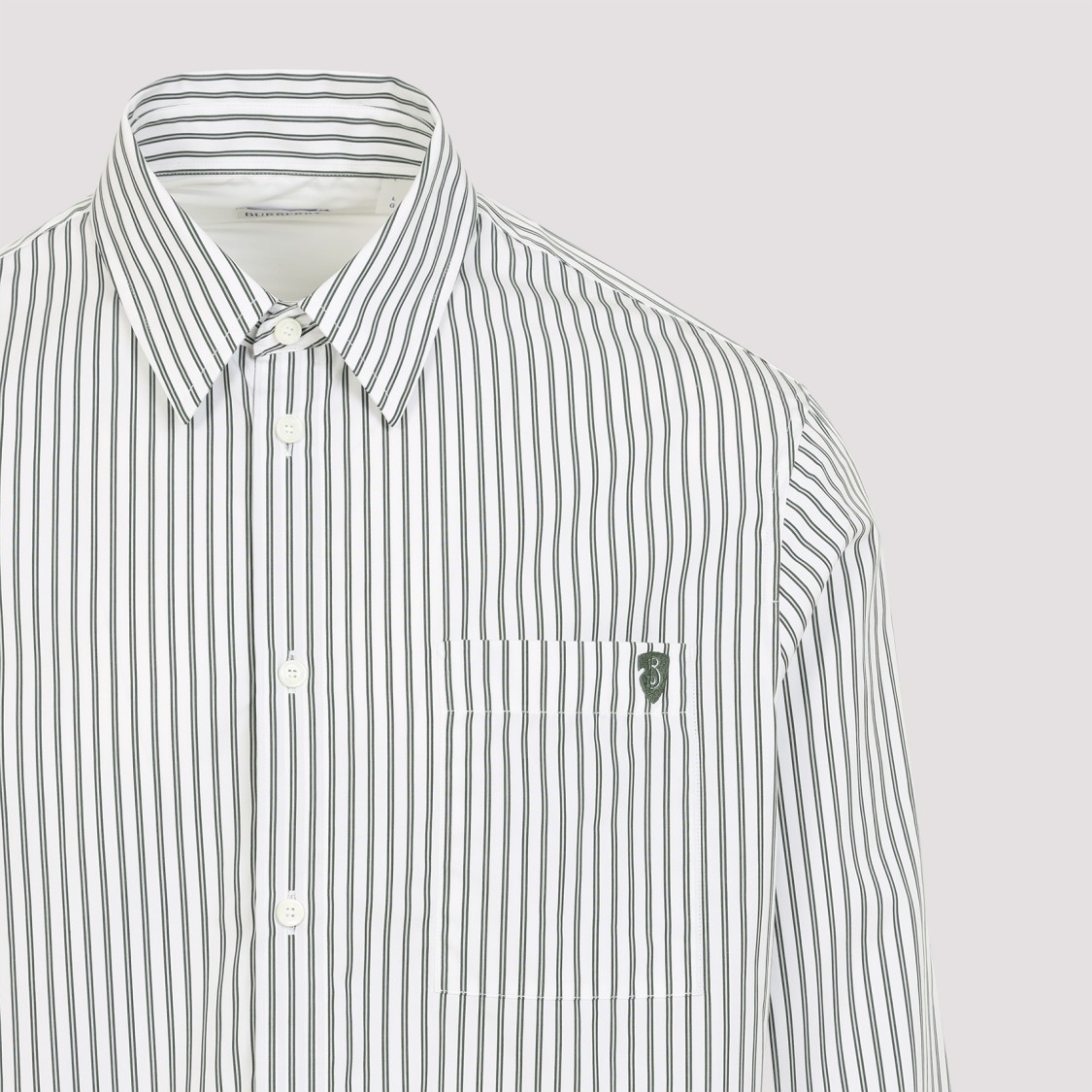Burberry Striped Long-sleeved Shirt In White