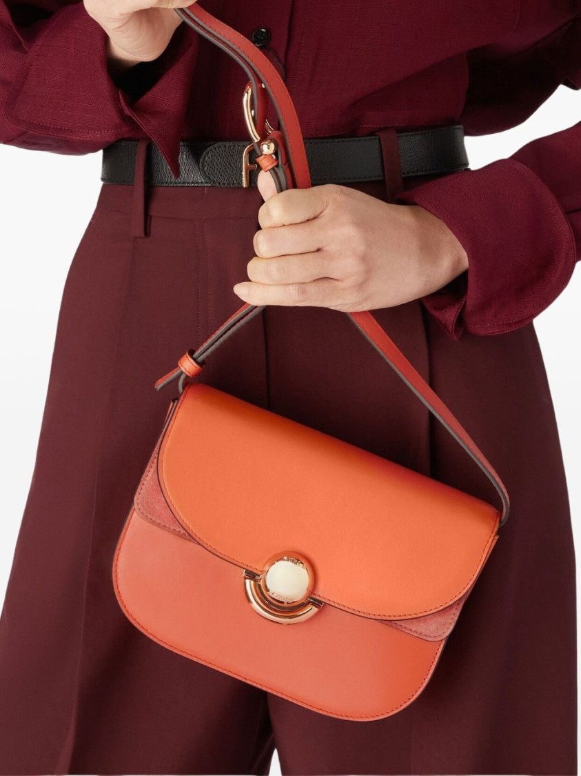 Furla Structured Carrot Orange Shoulder Bag In Orange