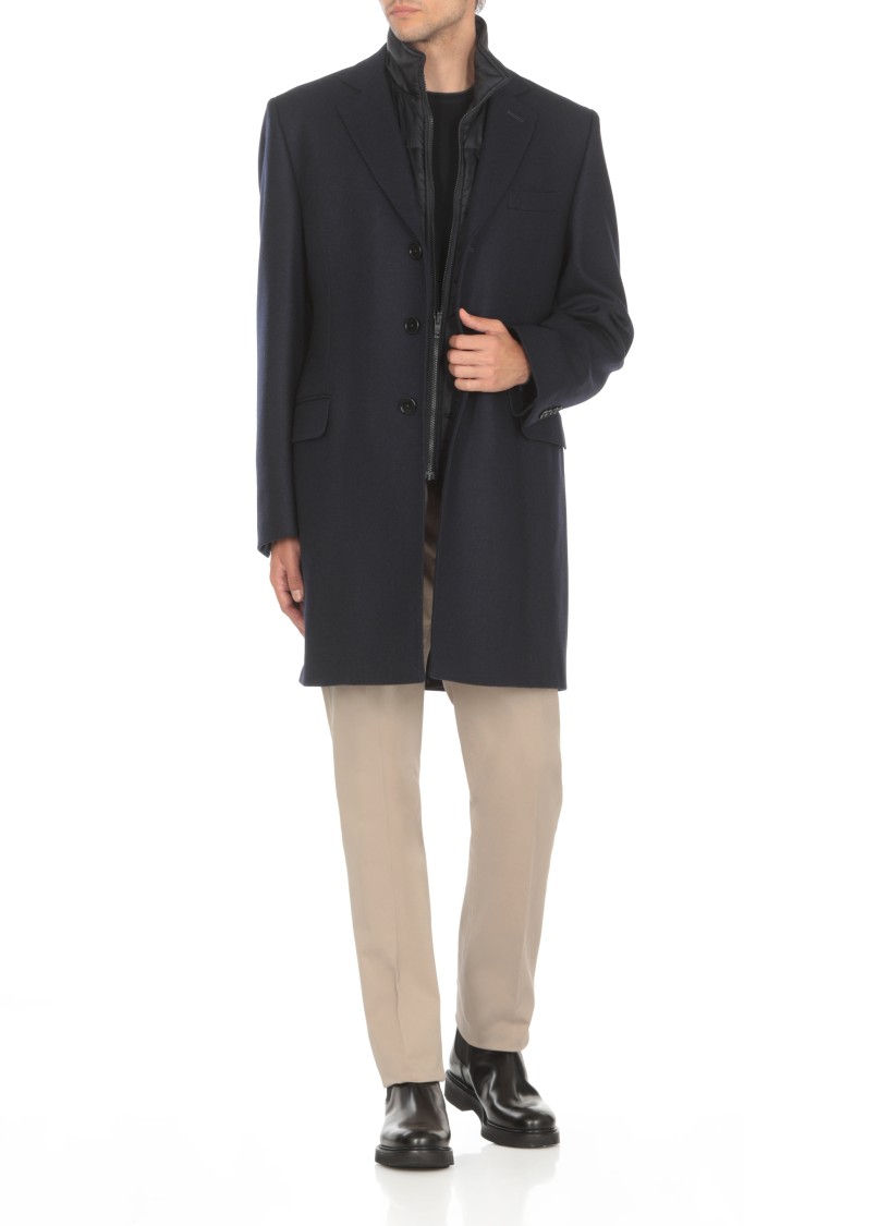 Fay Cappotto Monopetto Easy Db In Blue