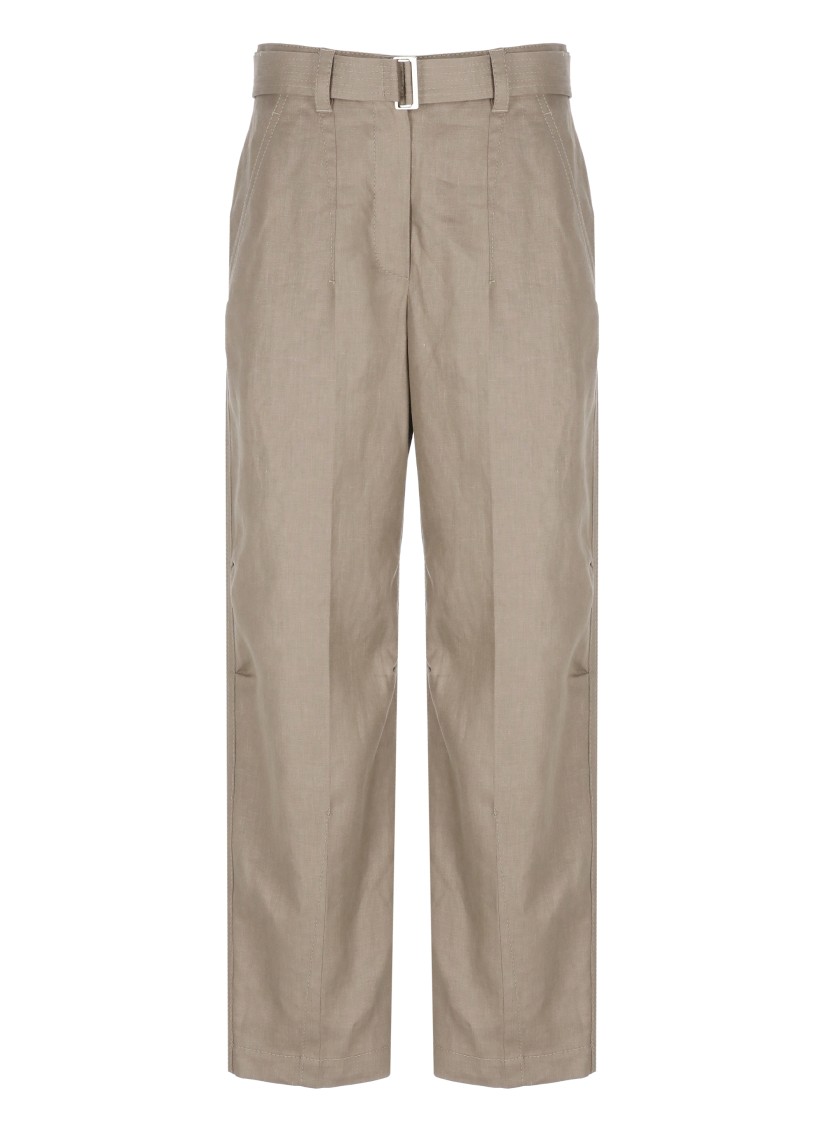 Brunello Cucinelli Straight Casual Pants In Brown