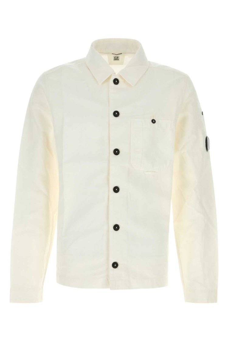 C.p. Company C.p.company White Cotton Blend Jacket