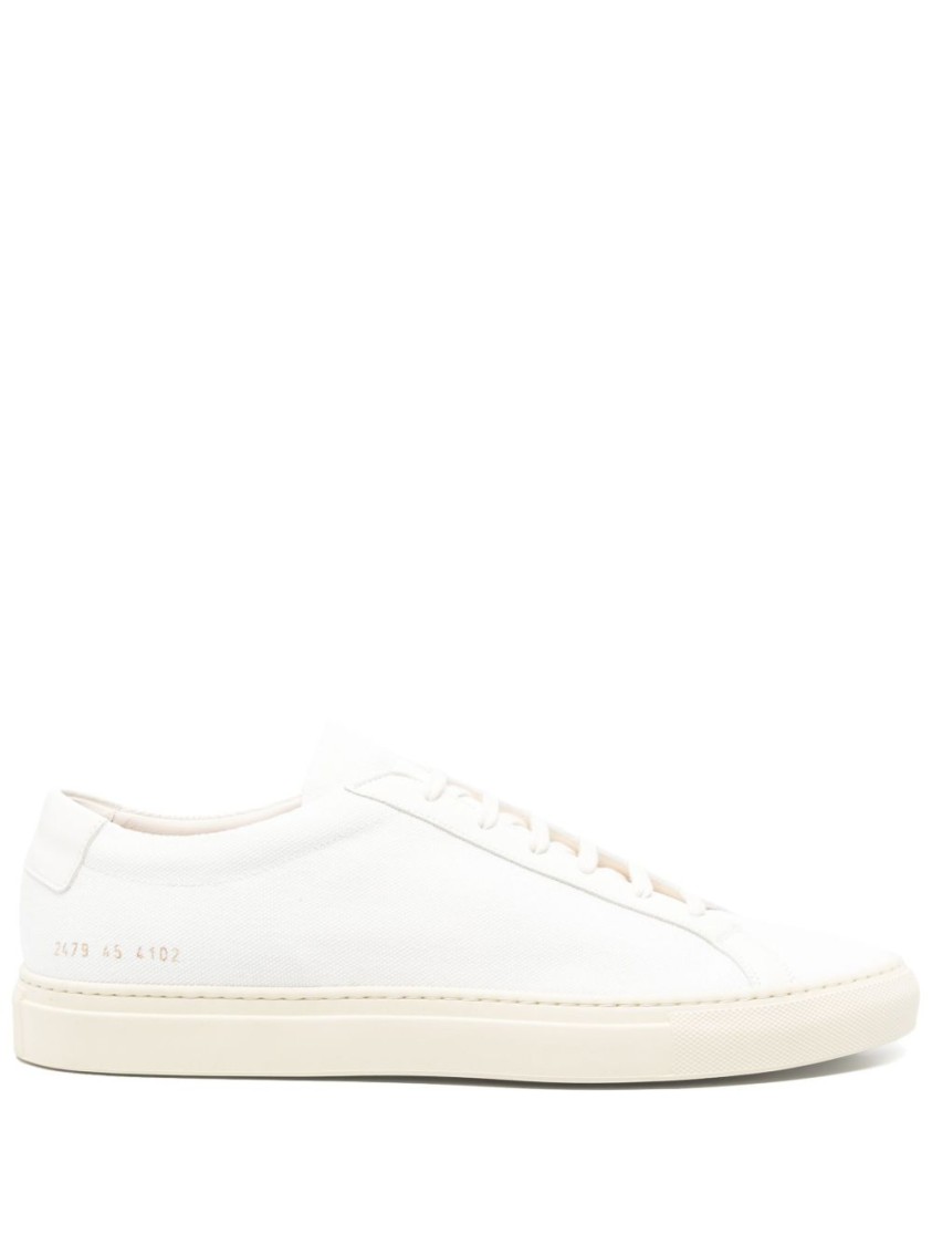 Common Projects Almond Toe Low-top Sneakers With Flat Rubber Sole