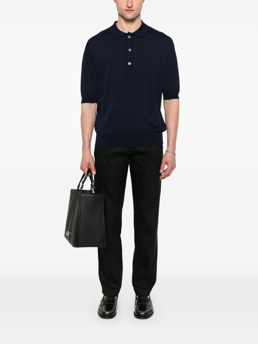 Lardini Cotton Blended Polo In Blue