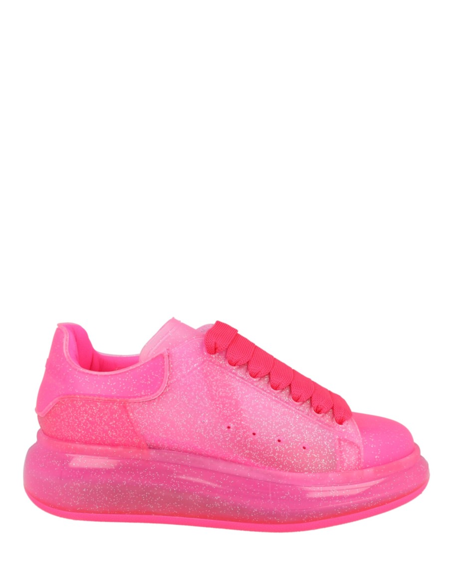 Alexander Mcqueen Woman Sneakers Fuchsia Size 7.5 Thermoplastic Polyurethane In Pink