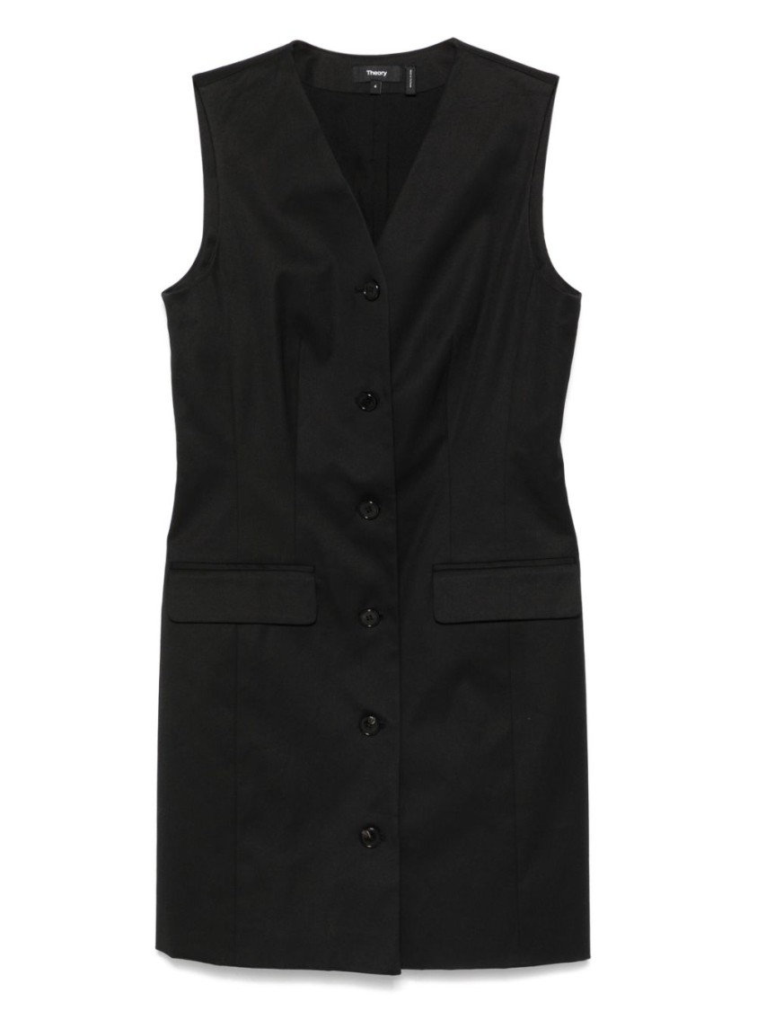 Theory Sleeveless Blazer With Dart Detailing And V-neckline