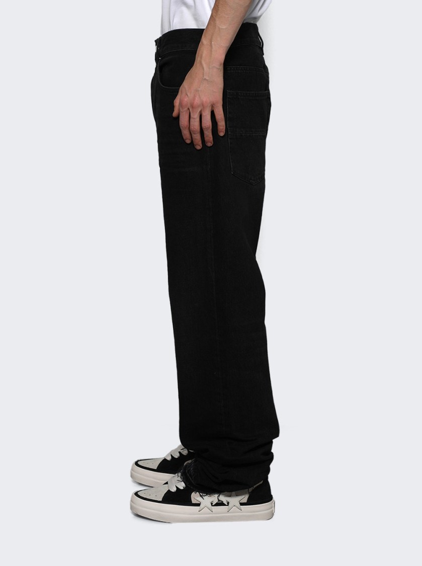 Shop Amiri Released Hem Straight Jean Vintage Black