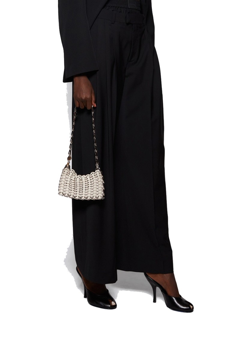 Rabanne Nano Iconic 1969 Bag Cream And Silver In Silver