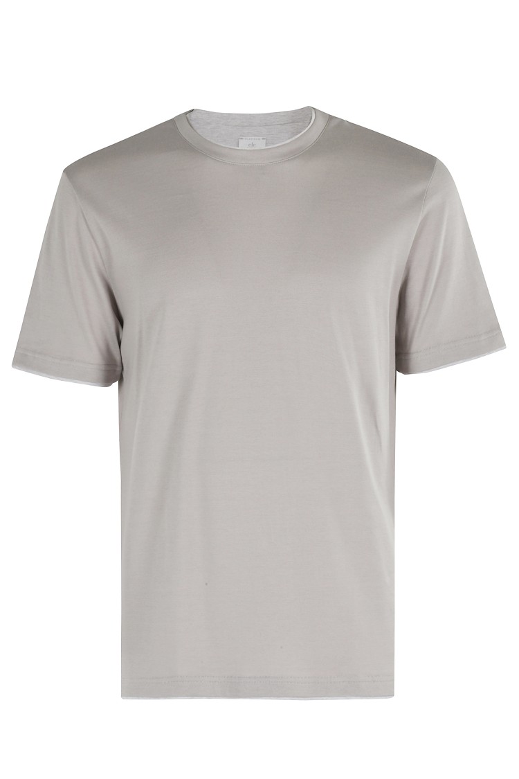 Eleventy Borders T-shirt In Neutral