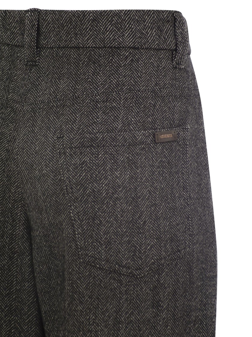 Brunello Cucinelli Loose Sartorial Chevron Carded Techno