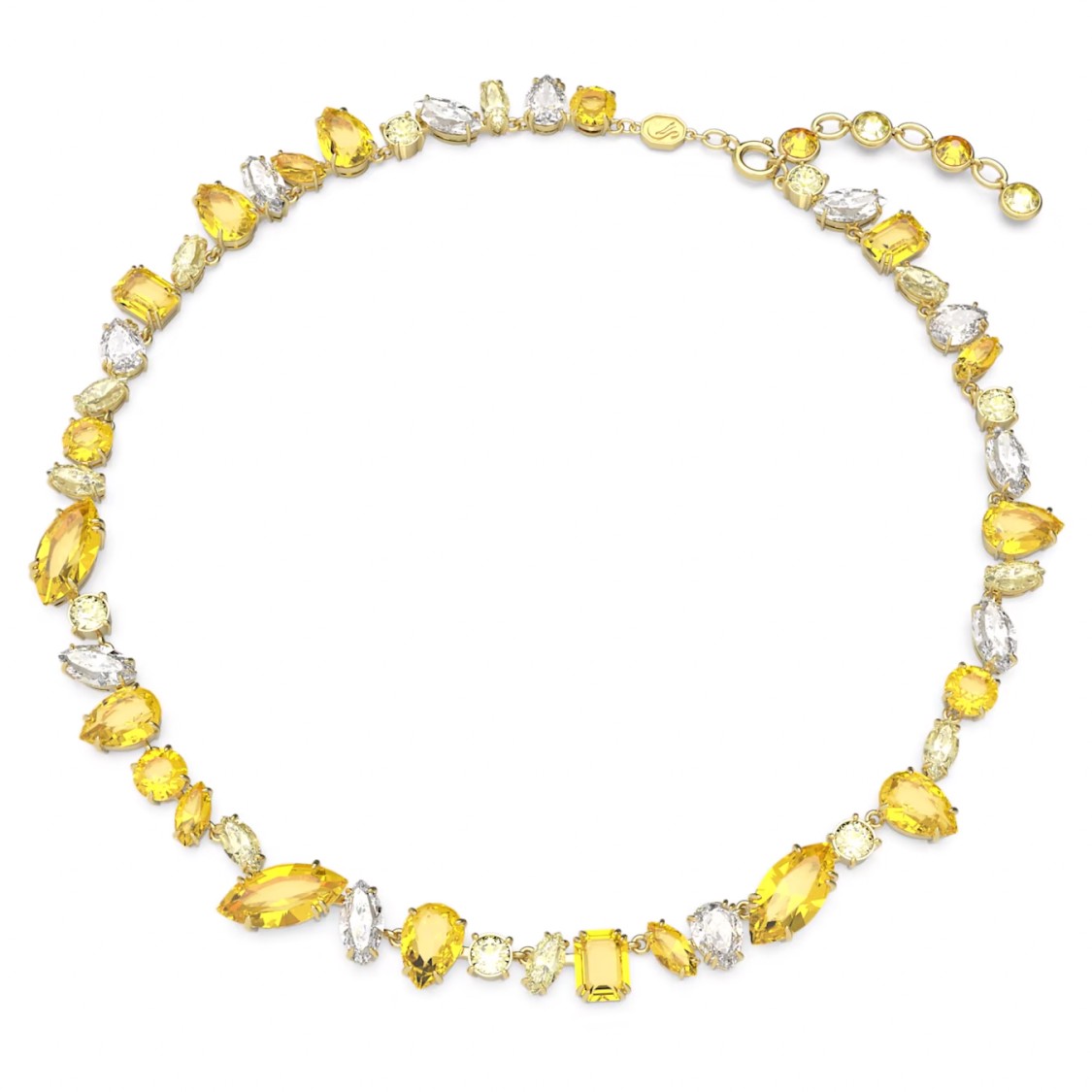 Swarovski Gold-tone Plated Necklace With Crystal Arrangement