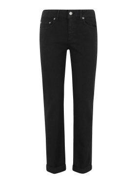 Dondup Wide Leg Black Jeans in Black | THE LIST