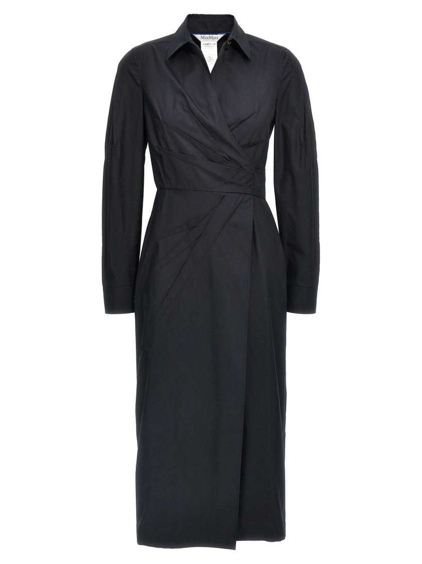 Max Mara Agrume Midi Dress In Black