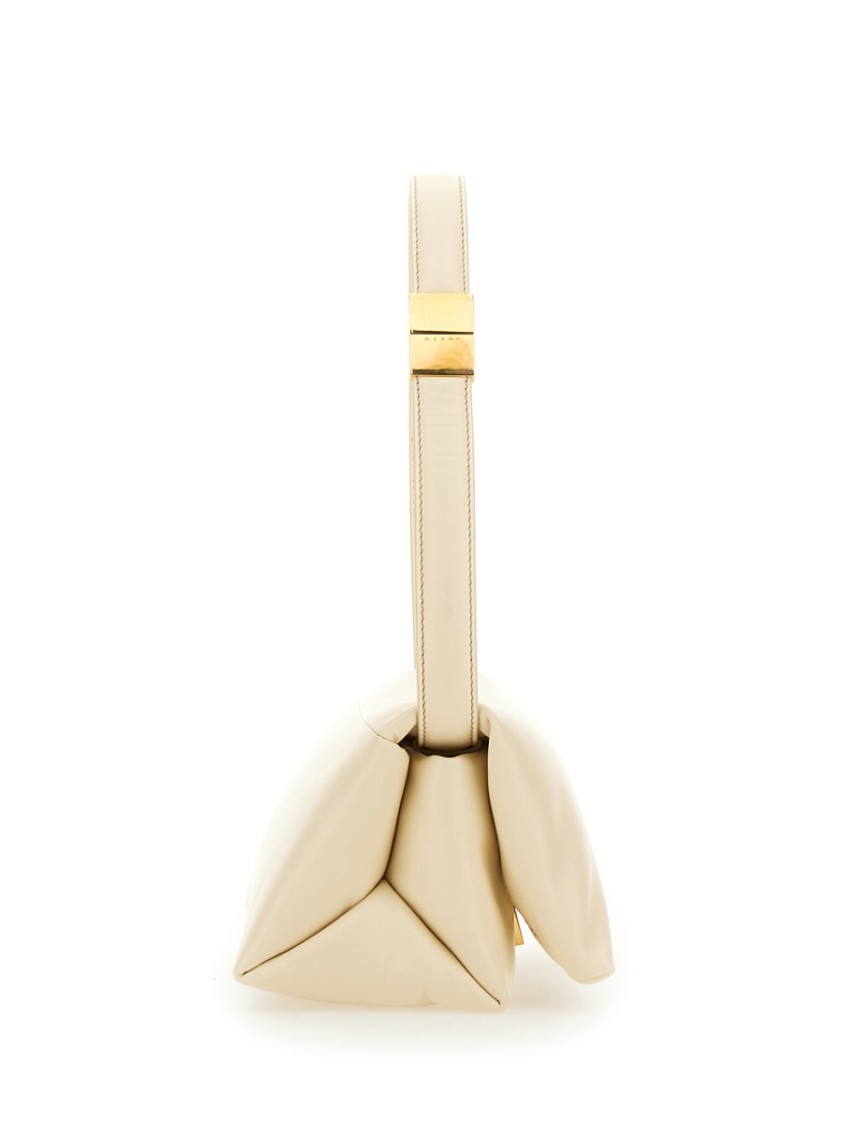 Marni Small Prism Bag With Minimalist Design And Adjustable Strap In White