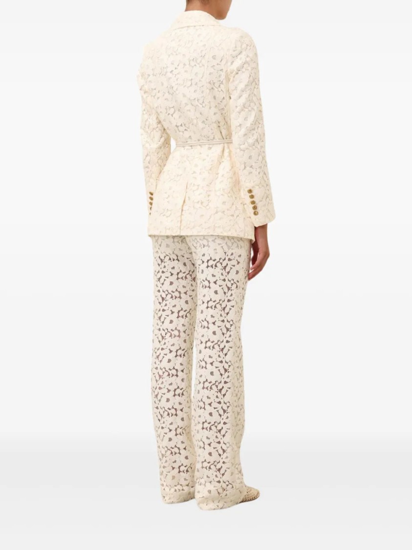 Zimmermann Illuminate Lace Belted Jacket