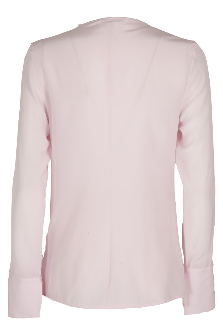 Shop Victoria Beckham Romantic Ruffle Blouse In Pink