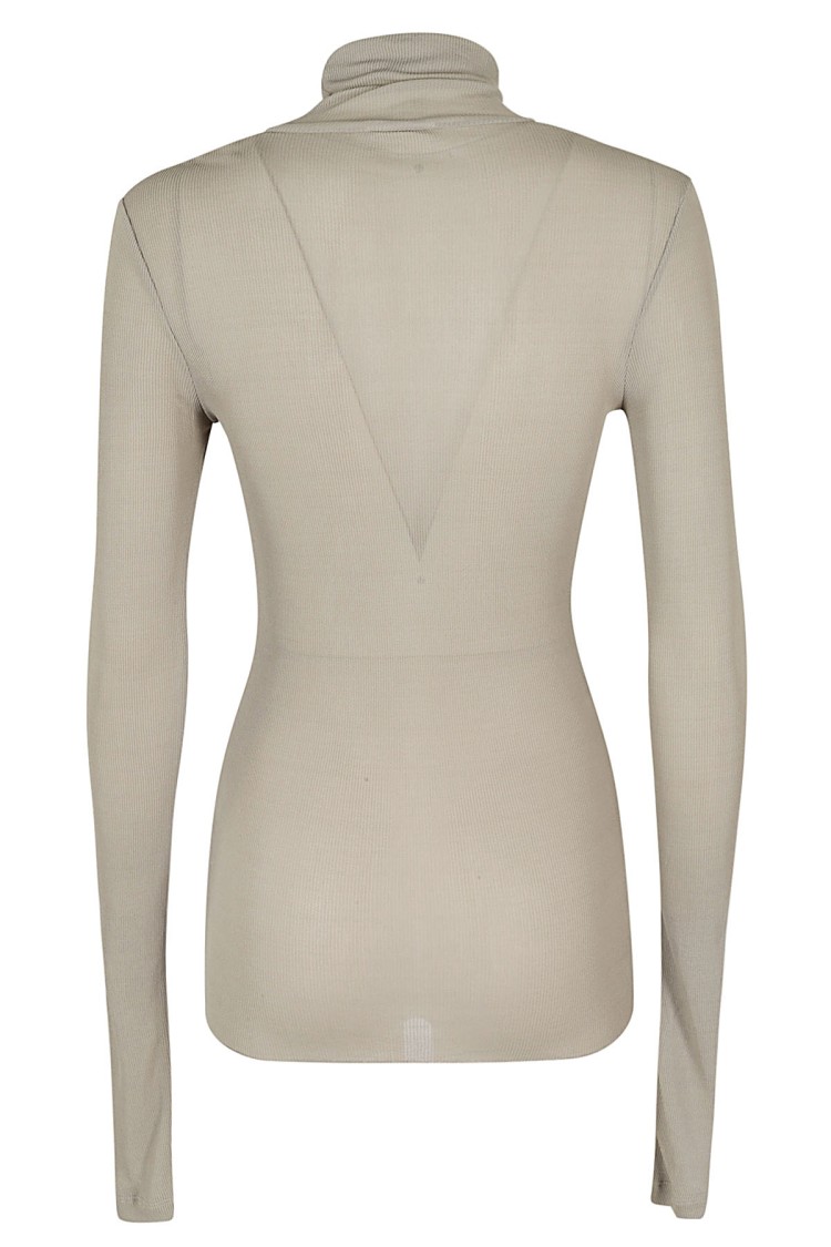 Ami Alexandre Mattiussi Ami Ribbed Turtleneck Knitted Jumper In Neutrals