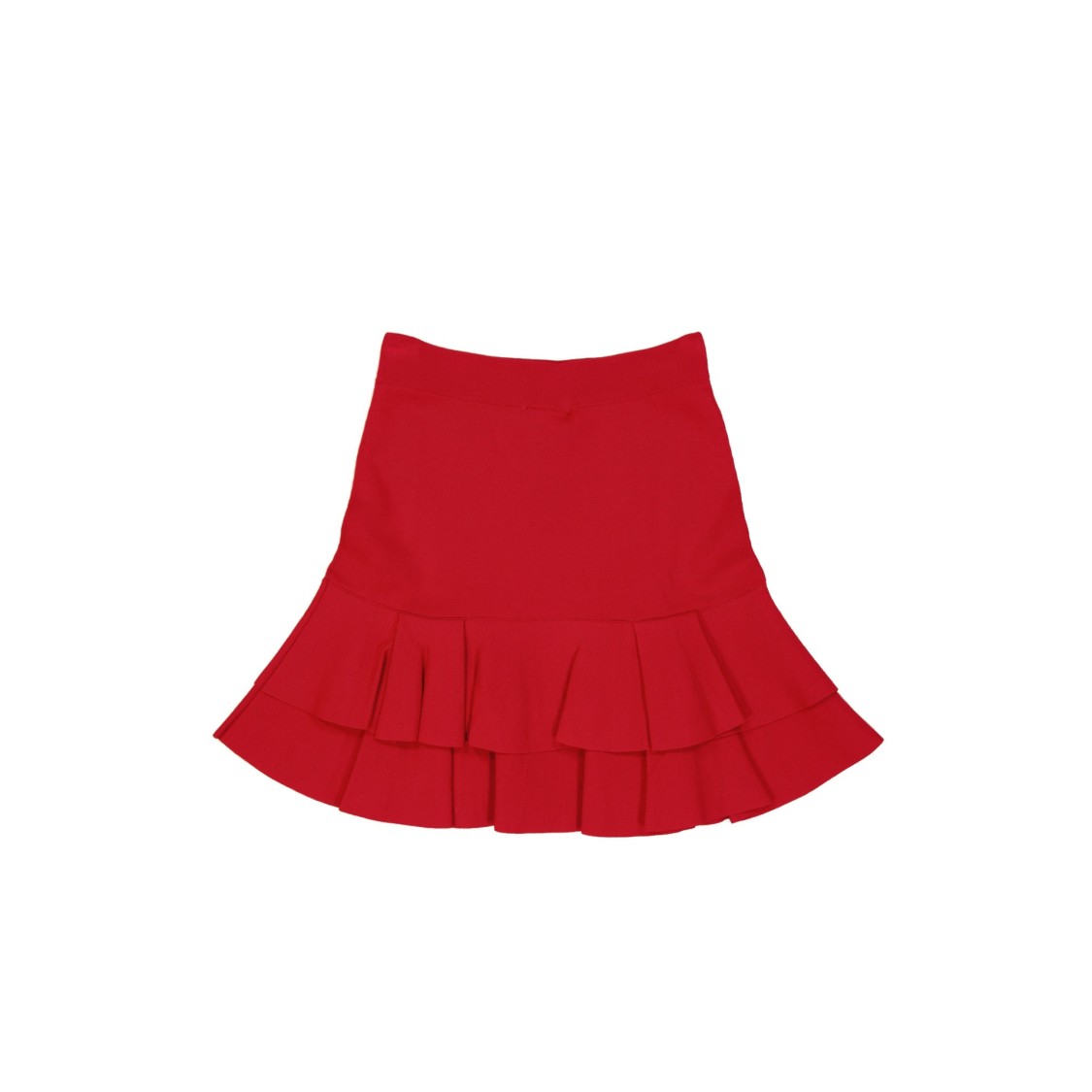Moschino Flared Red Stretch Skirt In Red