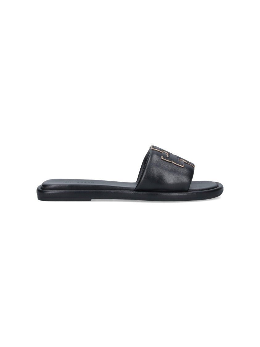 Tory Burch Tt Band Slide In Black