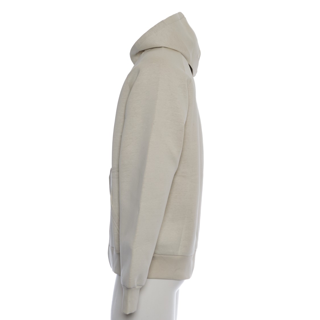 Autry Oversized Neoprene Jacket With Zip Closure And Cozy Hood In Grey