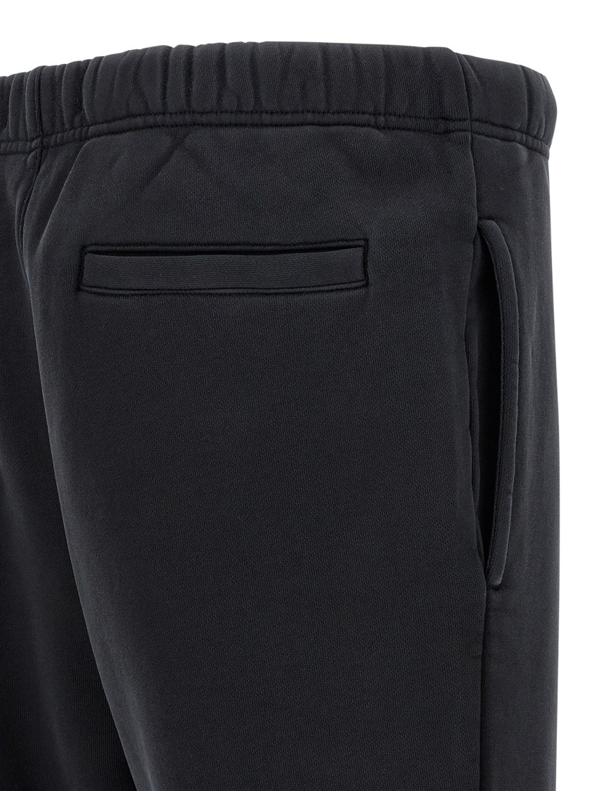Purple Heavy Cotton Fleece Joggers In Black