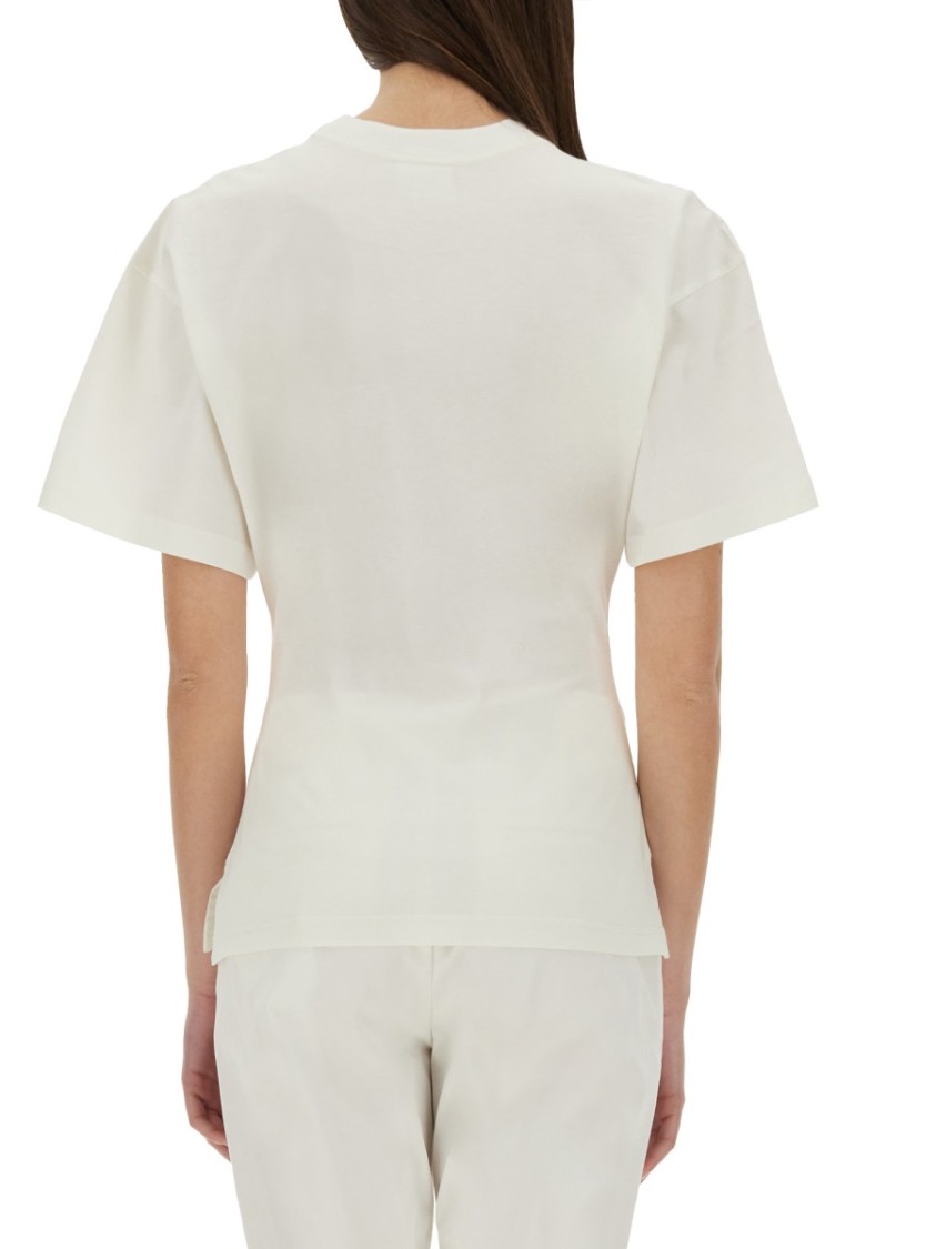 Shop Courrèges "fitted" T-shirt In White