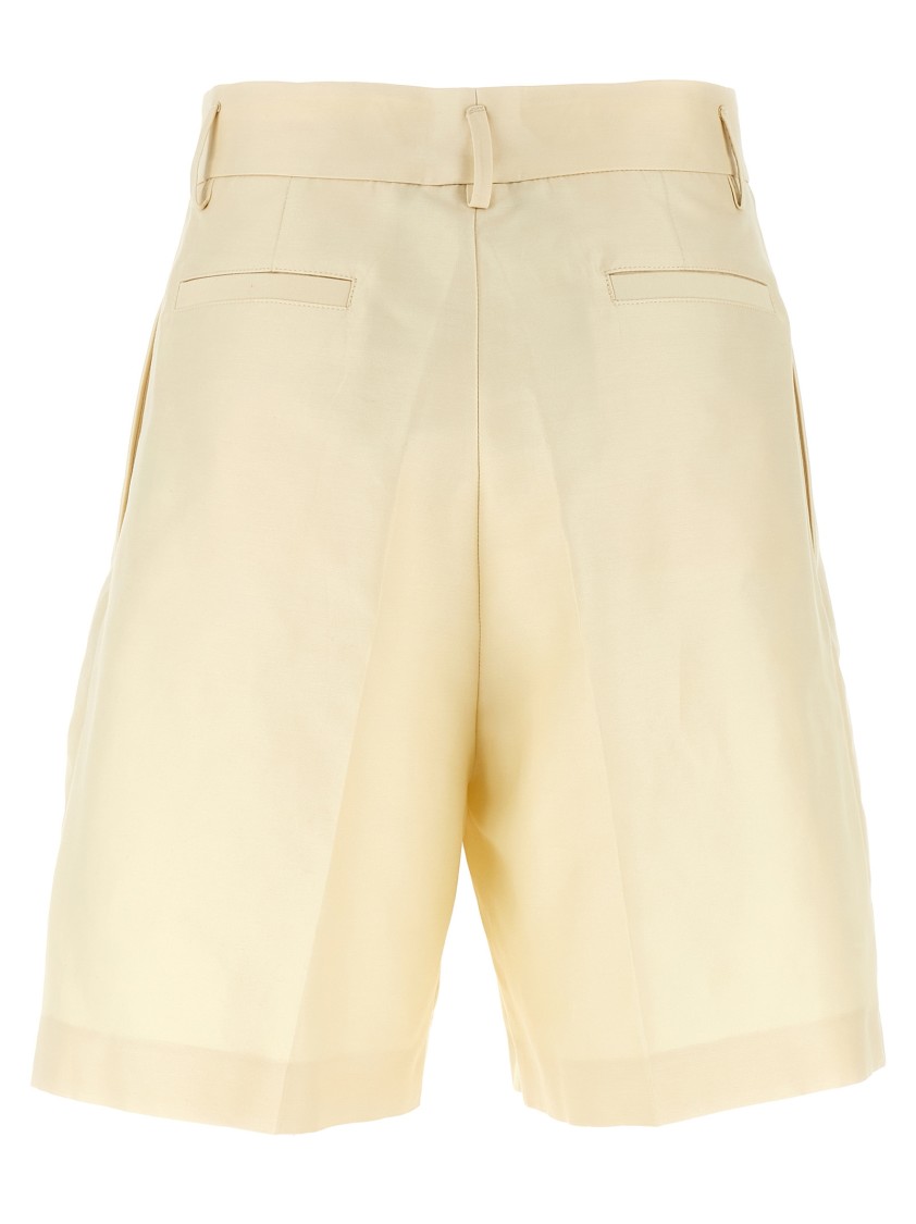 Fabiana Filippi Bermuda Shorts In Silk Cotton Blend In Neutral