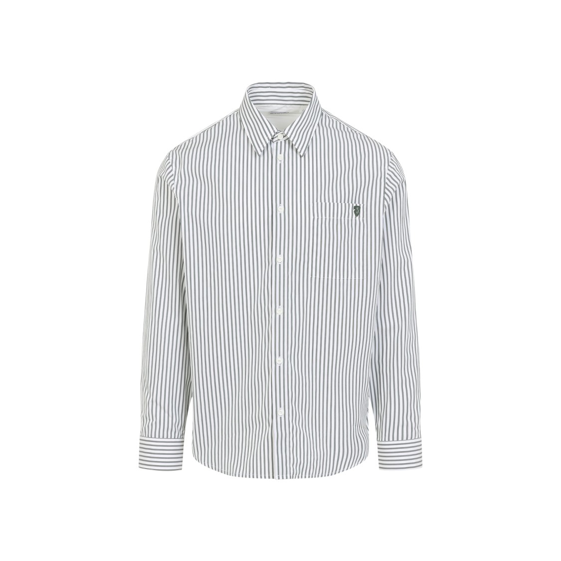 Burberry Striped Long-sleeved Shirt In White