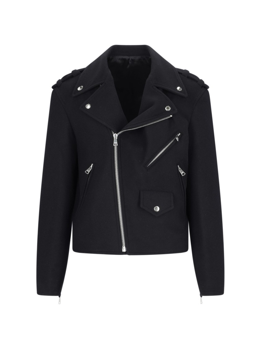 Balmain Wool Biker Jacket – Black
