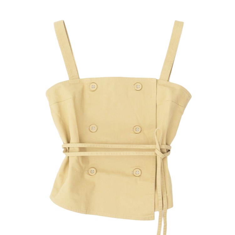Officine Generale Double-breasted Strap Top With Asymmetrical Hem