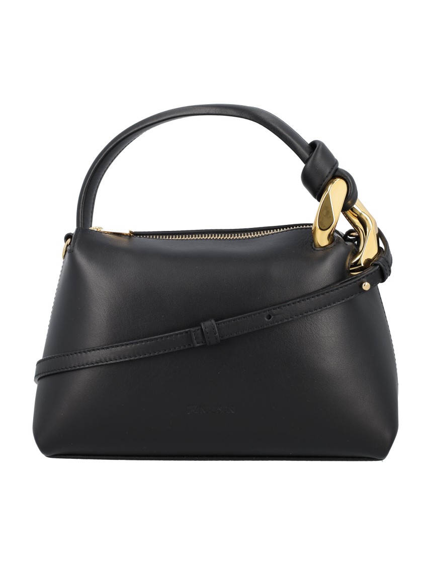 Jw Anderson J. W. Anderson Black Corner Shoulder Small Bag In Black