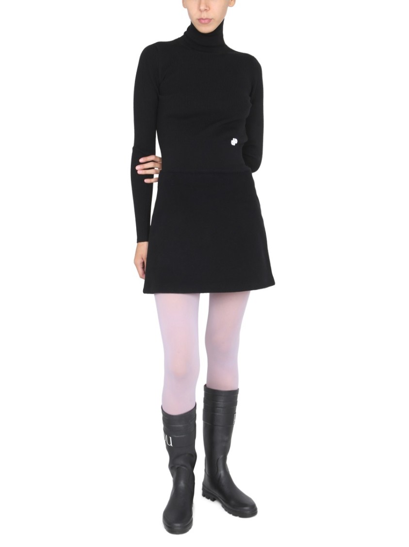 PATOU PATOU FITTED RIBBED TURTLENECK SHIRT