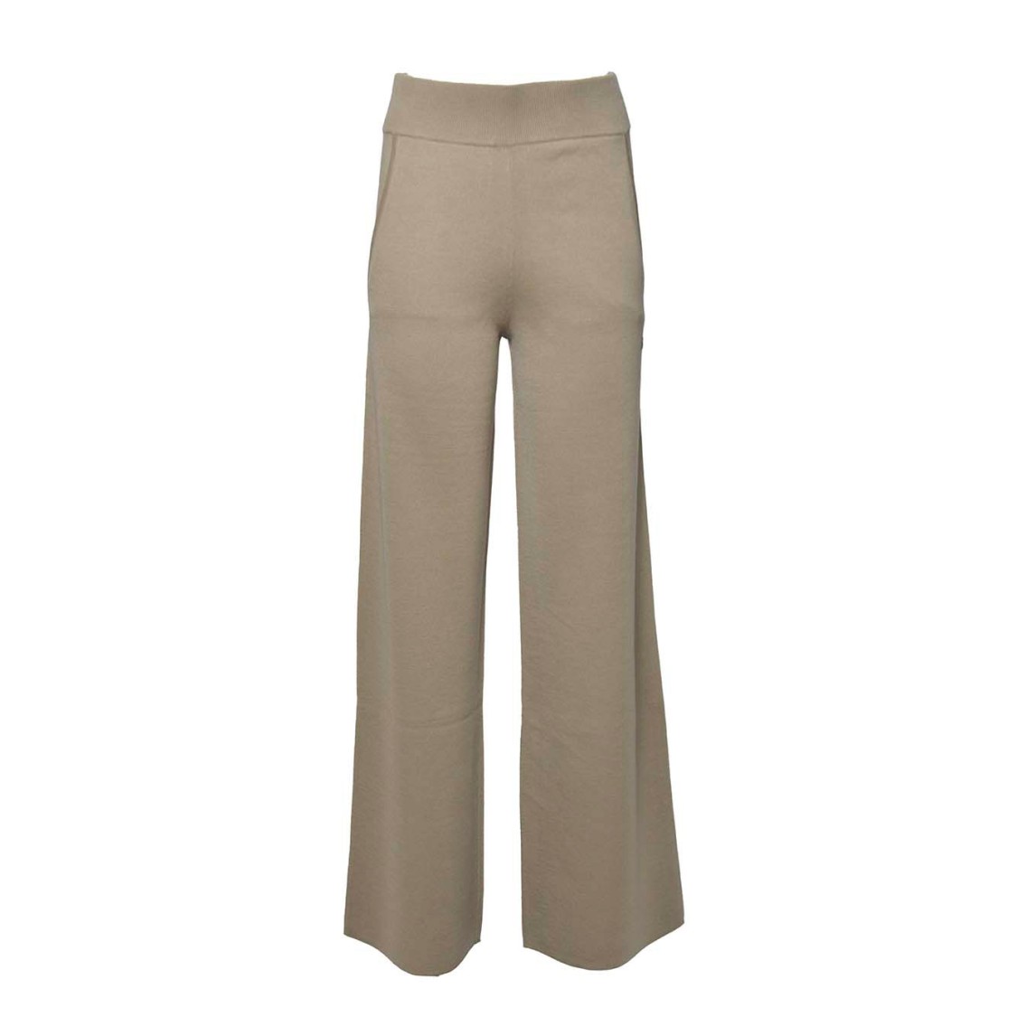 Shop Max Mara Soft Virgin Wool Flared Trousers In Neutrals
