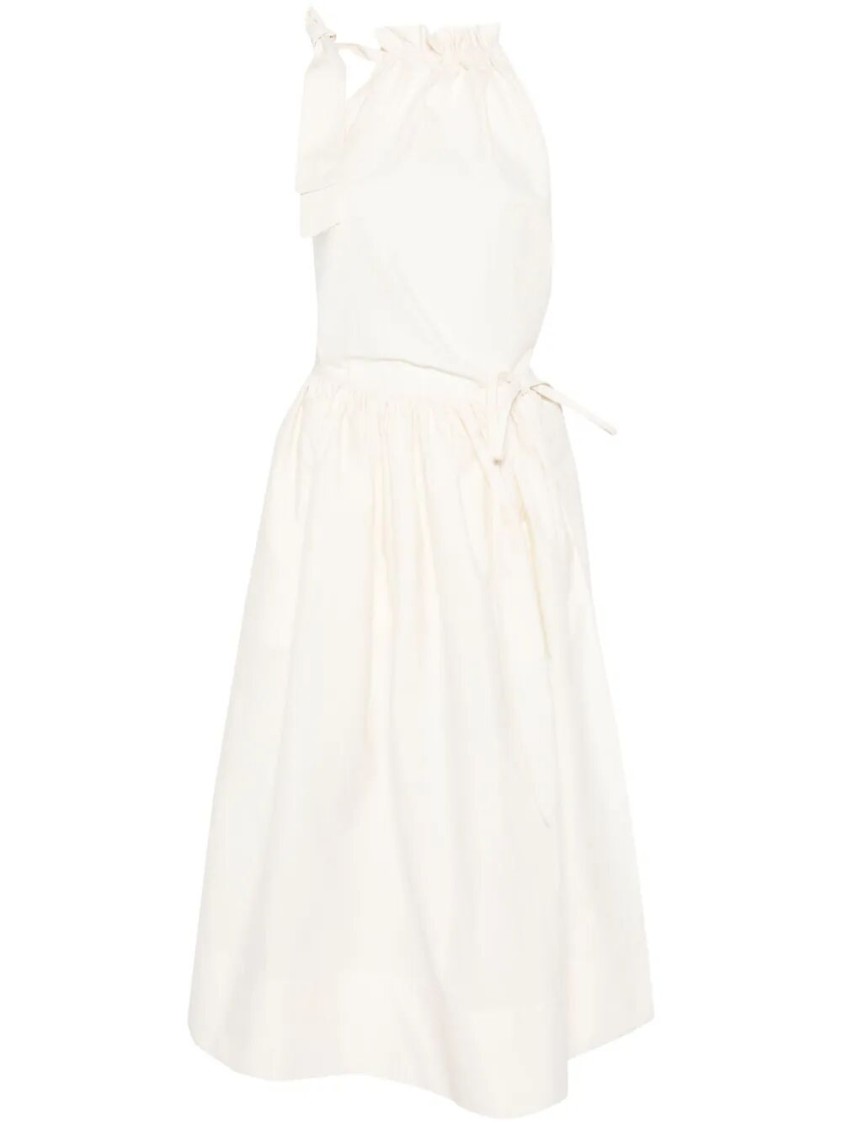 Philosophy Di Lorenzo Serafini Halter Neck Midi Dress With Gathered Bodice