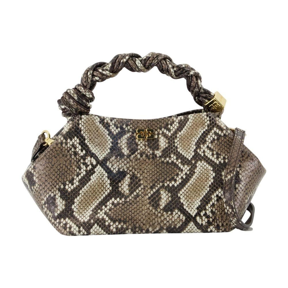 Ganni Bou Small Crossbody - Leather - Printed In Brown