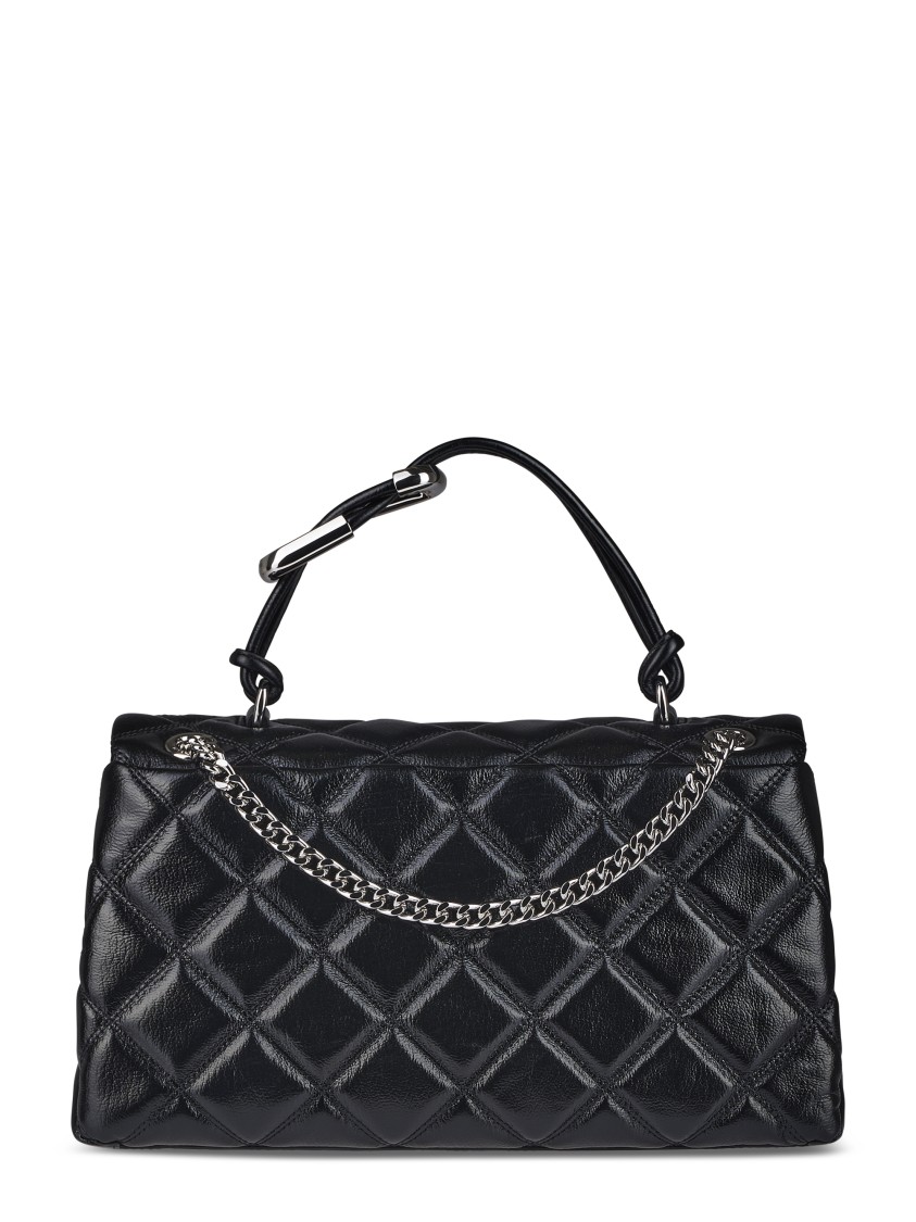 Marc Jacobs Quilted Black Shoulder Bag With Dual Chain Strap In Black