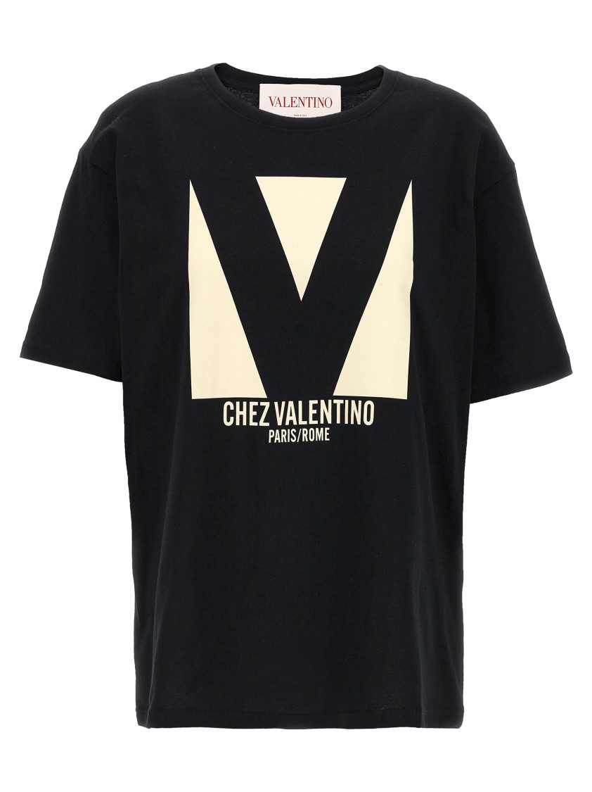 Valentino Garavani Cotton Jersey T-shirt In Black