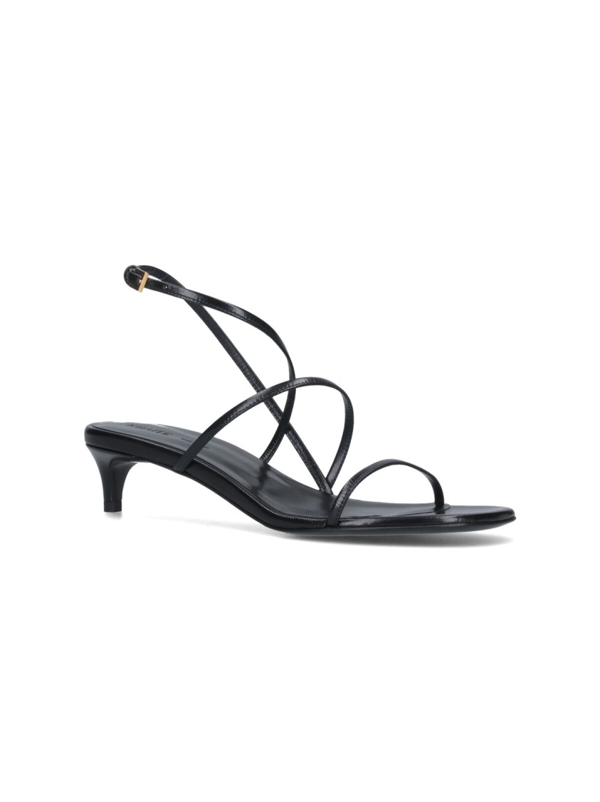Khaite Loop Kitten Heel Sandal Red Wine