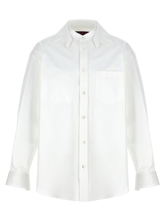 Gucci Double Collar Shirt Casual Shirt in White | THE LIST
