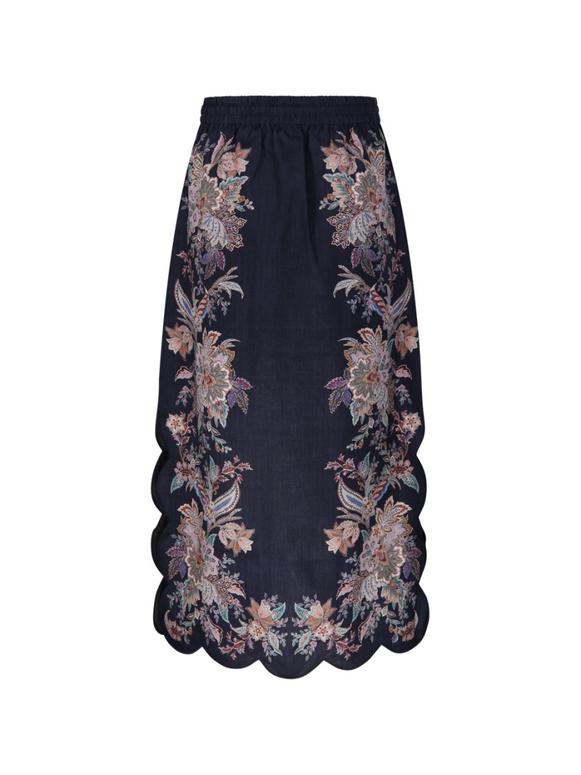 Shop Zimmermann Rhiannon Scallop Midi Skirt