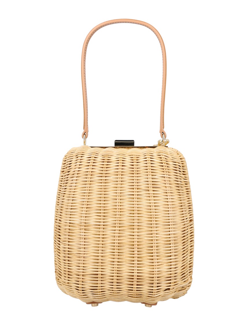 Self-portrait Structured Rattan Bag