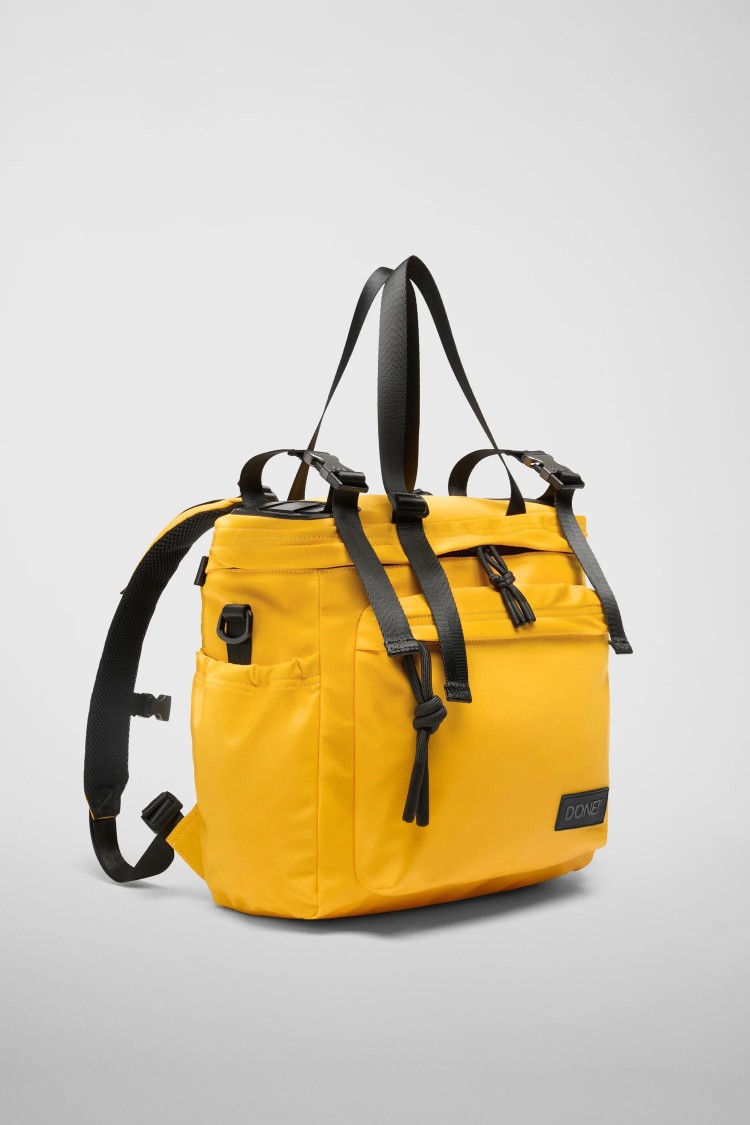 Done Spacious Yellow Backpack With Adjustable Straps