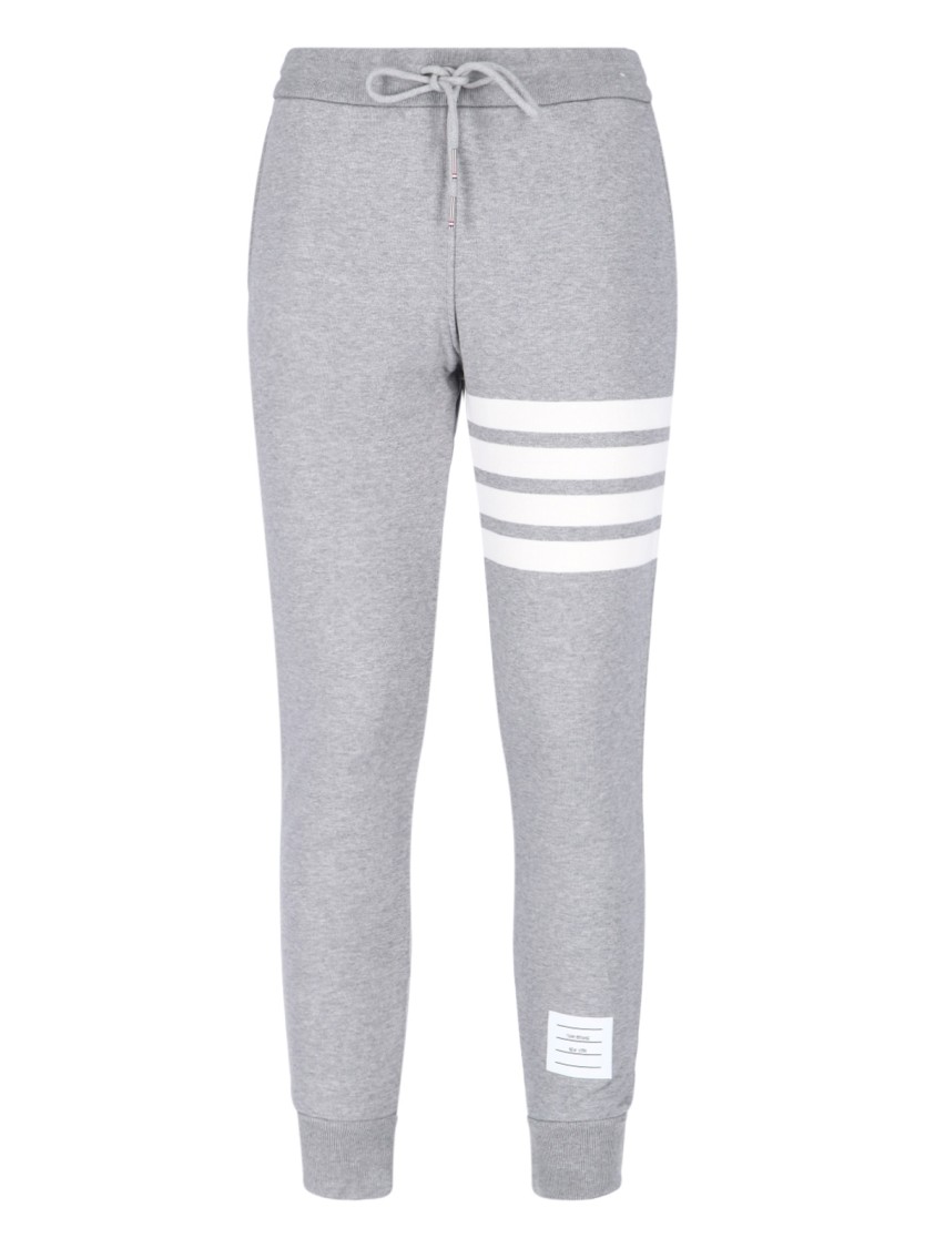 Thom Browne Four Stripes Track Pants In Gray