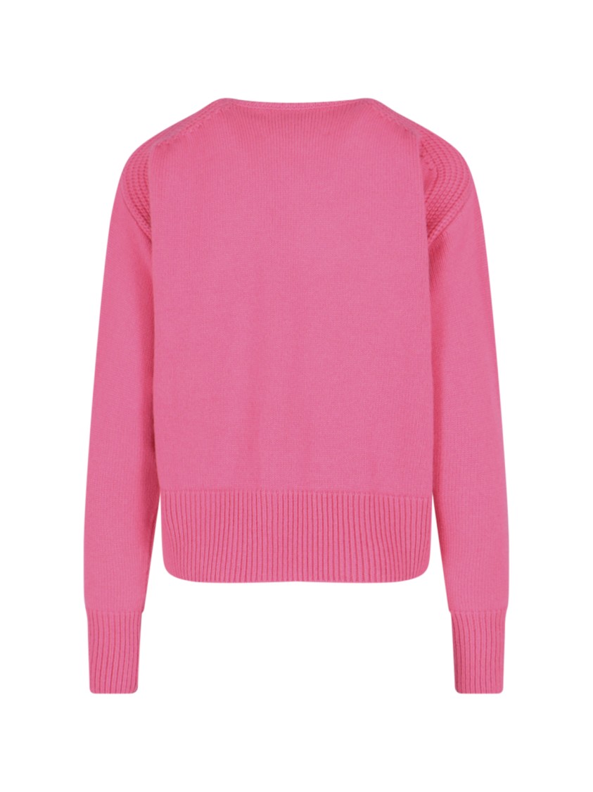 Sa Su Phi Round-neck Cashmere Sweater In Pink