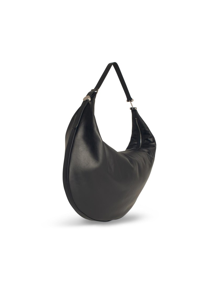 Marni Black Leather Hobo Dot Shoulder Bag
