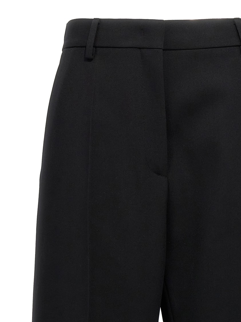パンツ Valentino Garavani Solid Grisaille Wool Trousers With Wide Valentino Garavani Solid Grisaille Wool Trousers With Leg