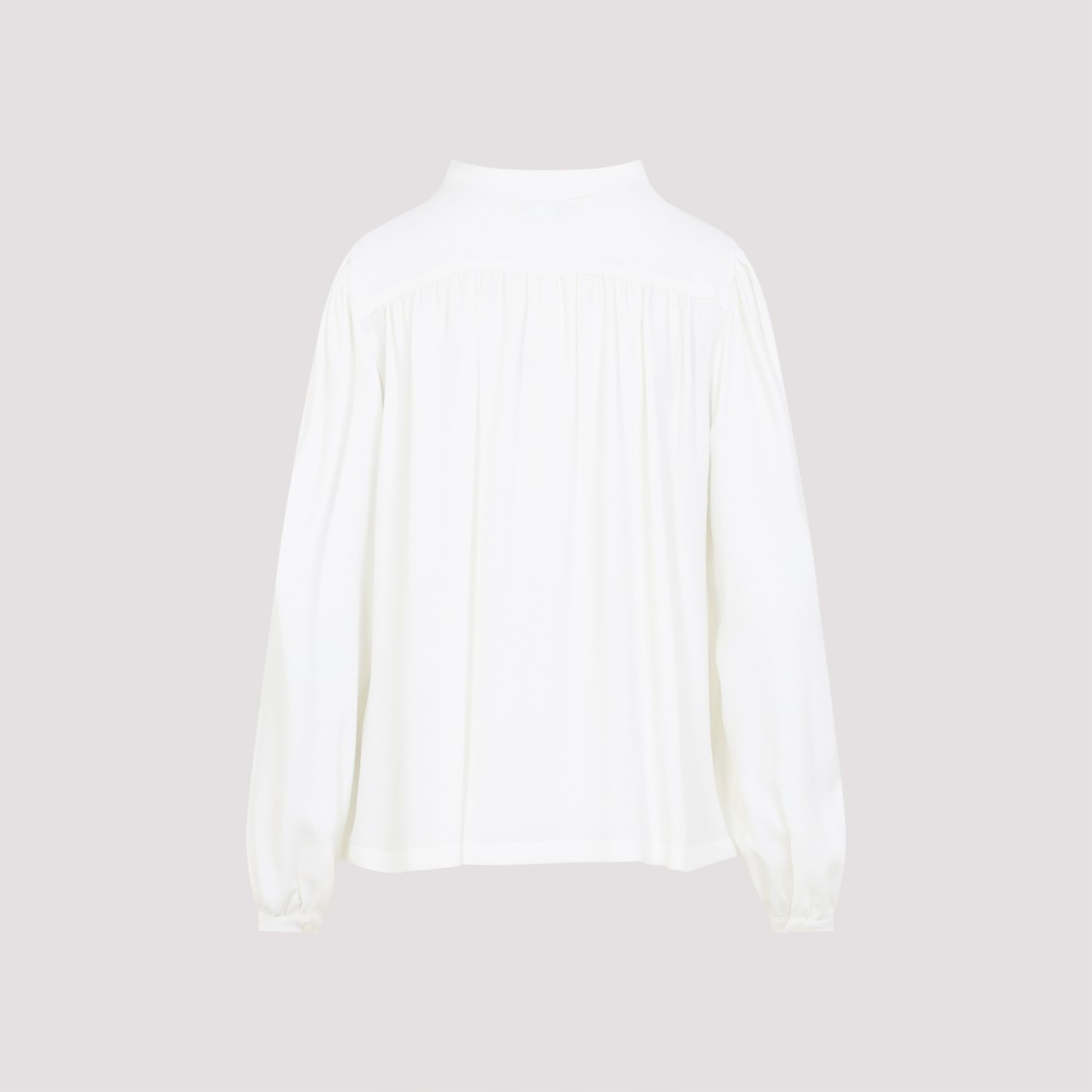 Giambattista Valli Long-sleeved Blouse In Silk Blend In White