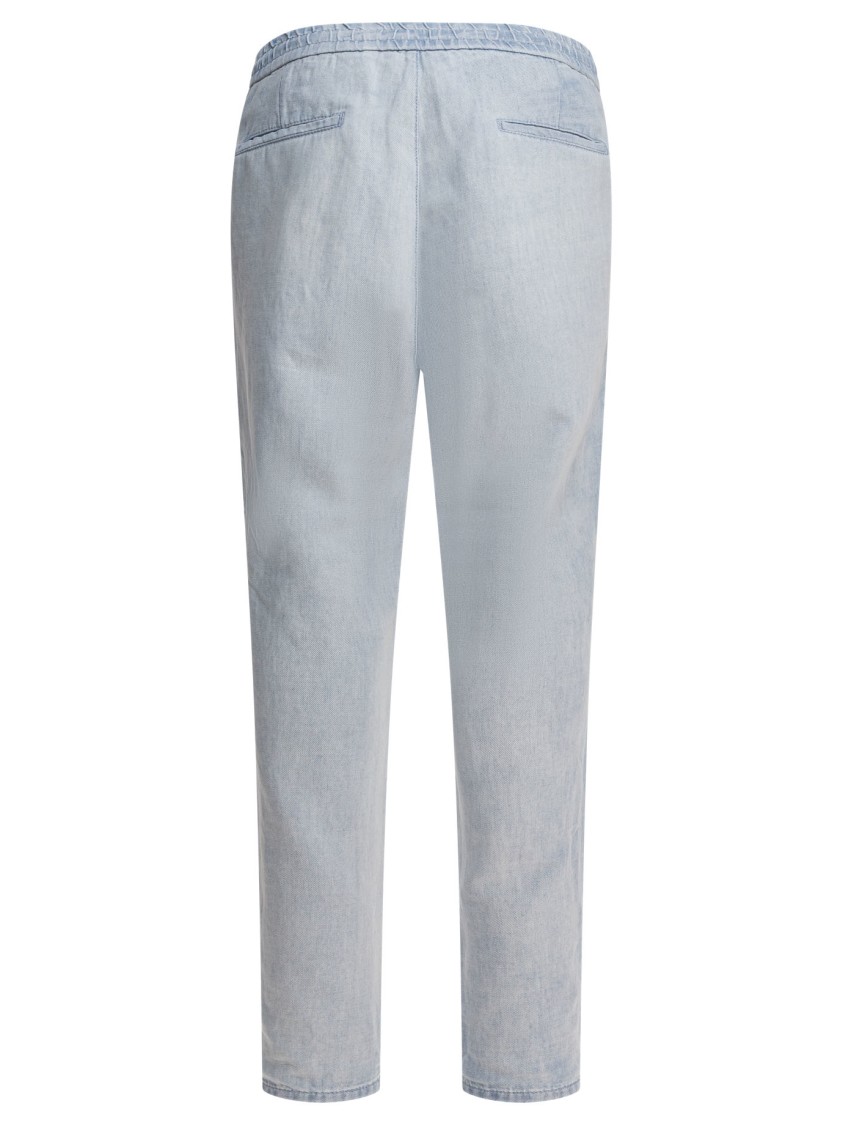 Brunello Cucinelli Light Blue Relaxed-fit Trousers In Blue